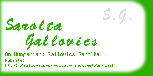 sarolta gallovics business card